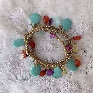 Colorful Stretchy 3 Separate Strand Bracelet